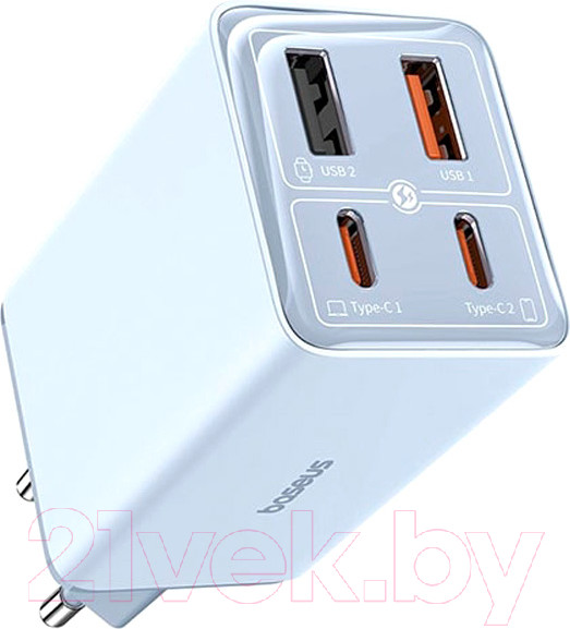 Изображение товара Адаптер питания сетевой Baseus GaN6 Pro 65W EU / P10162701313-00 (Galaxy Bluе)