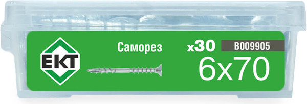 Изображение товара Саморез ЕКТ Юстировочный 6.0x70 / B009905 (30шт)