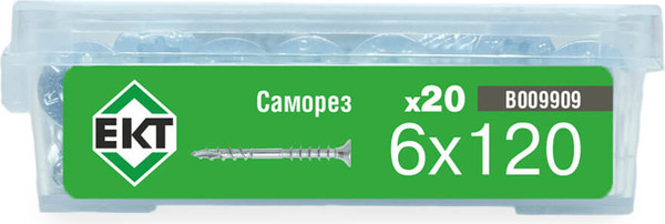 Изображение товара Саморез ЕКТ Юстировочный 6.0x120 / B009909 (20шт)