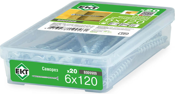 Изображение товара Саморез ЕКТ Юстировочный 6.0x120 / B009909 (20шт)
