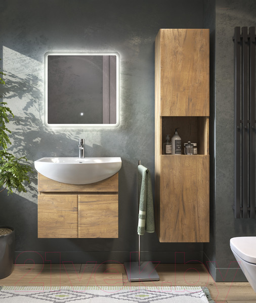 Изображение товара Шкаф-пенал для ванной Vigo Wing 35 (дуб золотой)