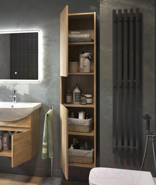 Изображение товара Шкаф-пенал для ванной Vigo Wing 35 (дуб золотой)