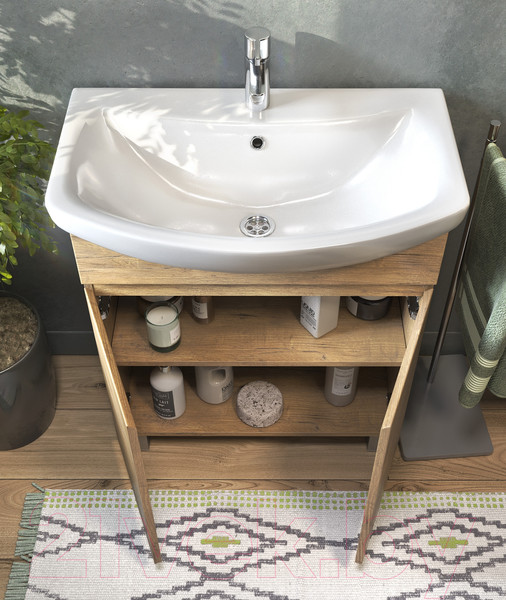 Изображение товара Тумба под умывальник Vigo Wing 700-2-0 (дуб золотой)