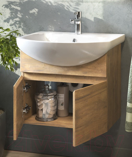 Изображение товара Тумба под умывальник Vigo Wing 600-2-0 (дуб золотой)