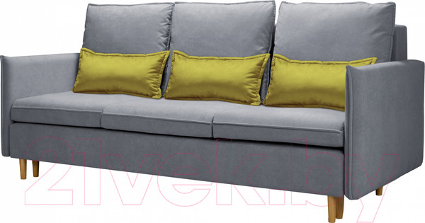 Изображение товара Диван Mio Tesoro Оливер (Velutto 12/Velutto 28/натуральное дерево)