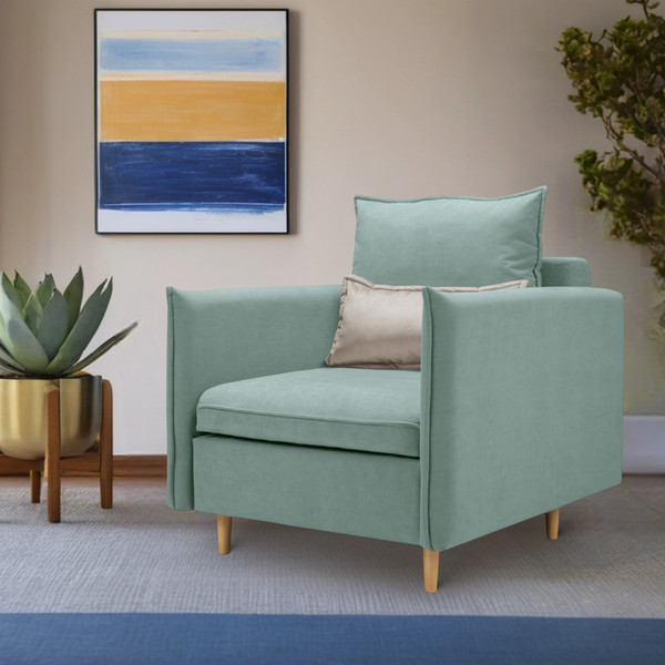 Изображение товара Кресло-кровать Mio Tesoro Оливер (Velutto 14/Velutto 18/натуральное дерево)