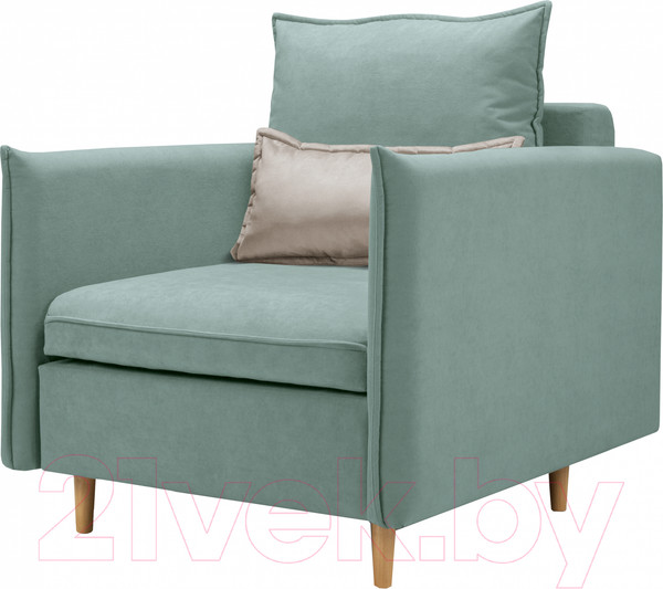 Изображение товара Кресло-кровать Mio Tesoro Оливер (Velutto 14/Velutto 18/натуральное дерево)