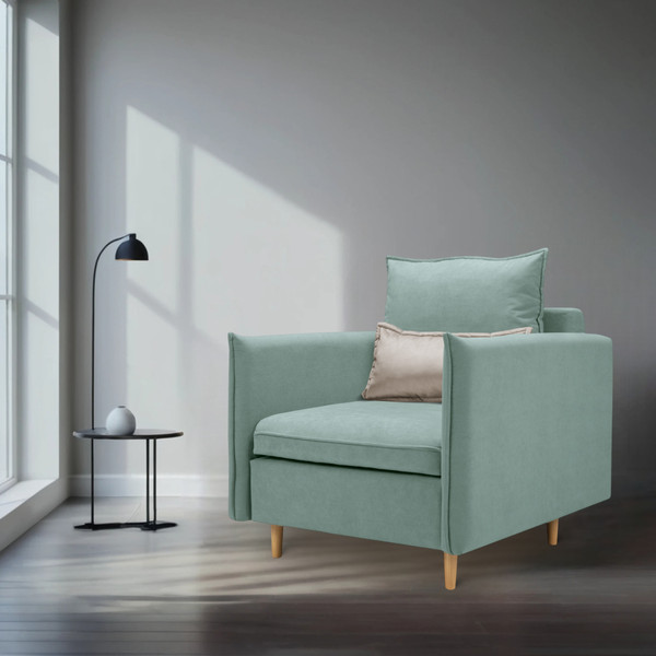 Изображение товара Кресло-кровать Mio Tesoro Оливер (Velutto 14/Velutto 18/натуральное дерево)