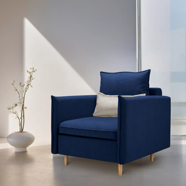 Изображение товара Кресло-кровать Mio Tesoro Оливер (Velutto 26/Velutto 18/натуральное дерево)