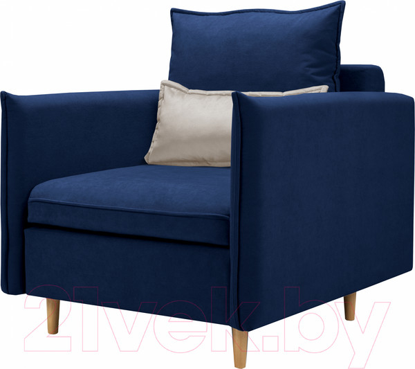 Изображение товара Кресло-кровать Mio Tesoro Оливер (Velutto 26/Velutto 18/натуральное дерево)