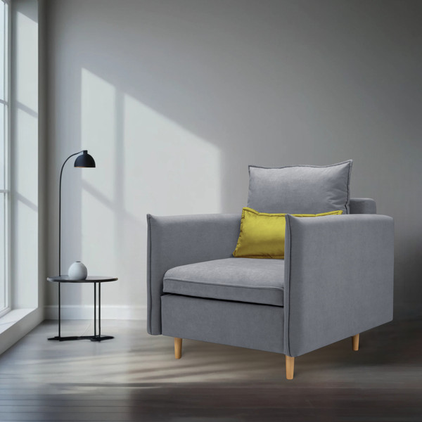 Изображение товара Кресло-кровать Mio Tesoro Оливер (Velutto 12/Velutto 28/натуральное дерево)