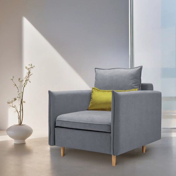 Изображение товара Кресло-кровать Mio Tesoro Оливер (Velutto 12/Velutto 28/натуральное дерево)