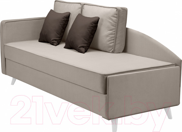 Изображение товара Тахта Mio Tesoro Альфа 800 левая (Velutto 18/Velutto 24/белый)