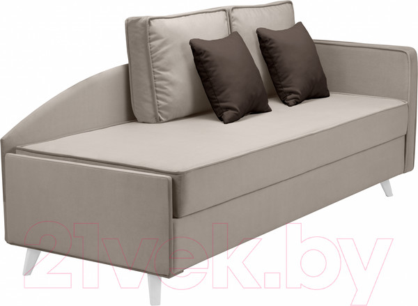 Изображение товара Тахта Mio Tesoro Альфа 800 правая (Velutto 18/Velutto 24/белый)