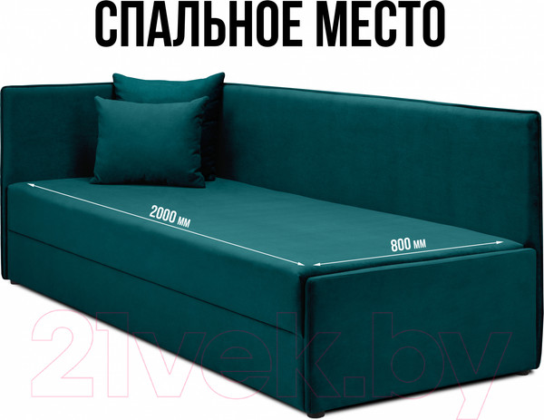 Изображение товара Тахта Mio Tesoro Гамма 800 левая (Velutto 20)