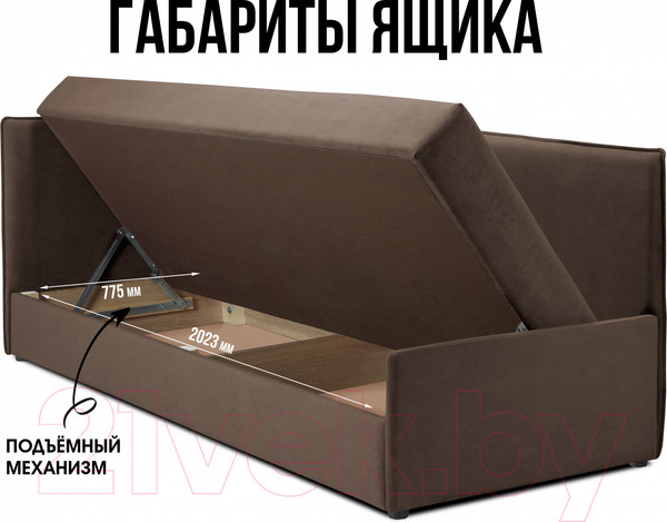 Изображение товара Тахта Mio Tesoro Гамма 800 левая (Velutto 23/Velutto 21)