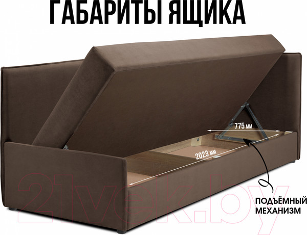 Изображение товара Тахта Mio Tesoro Гамма 800 правая (Velutto 23/Velutto 21)