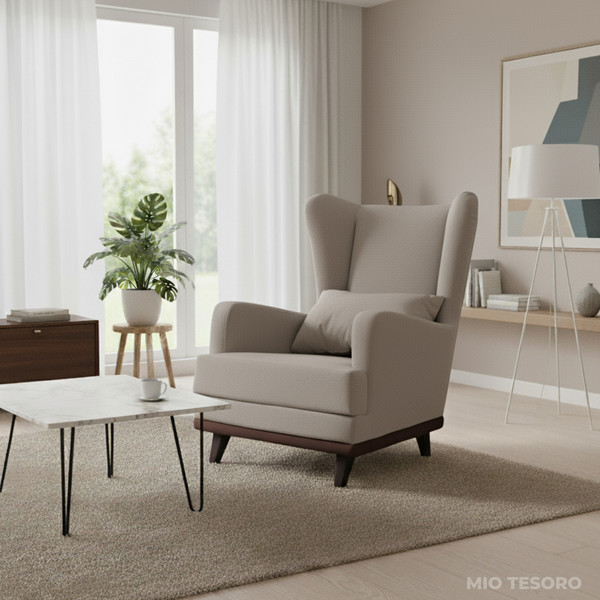 Изображение товара Кресло мягкое Mio Tesoro Ритм (Velutto 18/шоколад)