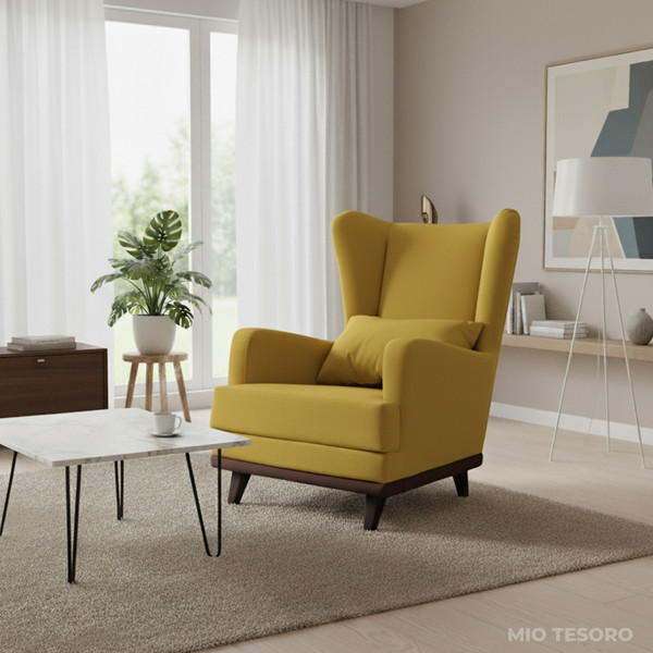 Изображение товара Кресло мягкое Mio Tesoro Ритм (Velutto 28/шоколад)