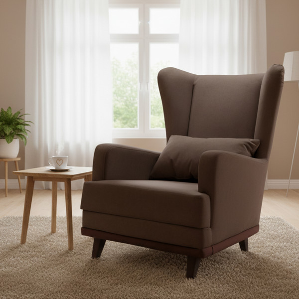 Изображение товара Кресло мягкое Mio Tesoro Ритм (Velutto 23/шоколад)