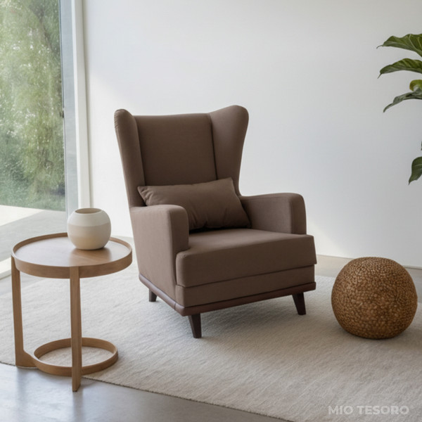 Изображение товара Кресло мягкое Mio Tesoro Ритм (Velutto 23/шоколад)