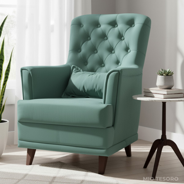 Изображение товара Кресло мягкое Mio Tesoro Каприз (Velutto 43/шоколад)