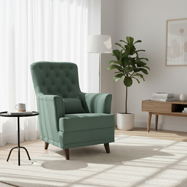 Изображение товара Кресло мягкое Mio Tesoro Каприз (Velutto 43/шоколад)