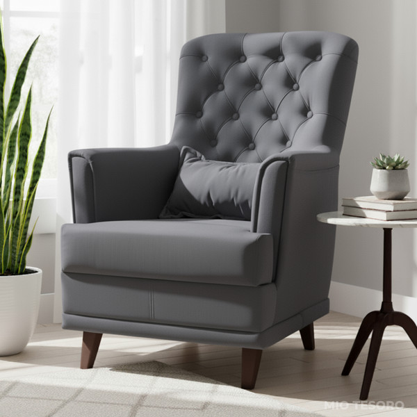 Изображение товара Кресло мягкое Mio Tesoro Каприз (Velutto 32/шоколад)