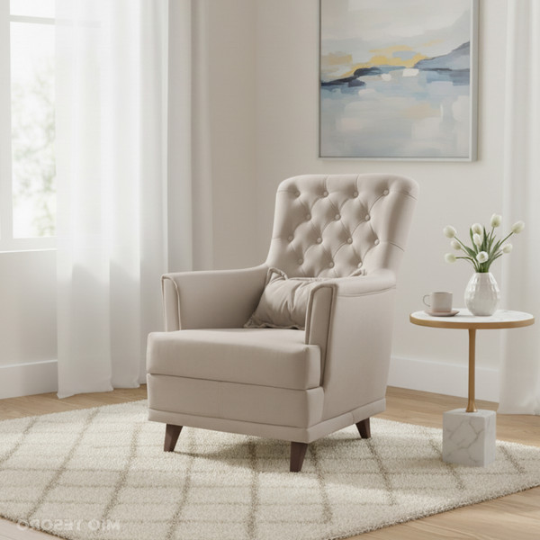 Изображение товара Кресло мягкое Mio Tesoro Каприз (Velutto 18/шоколад)