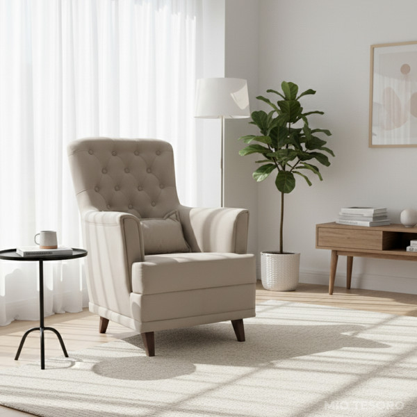 Изображение товара Кресло мягкое Mio Tesoro Каприз (Velutto 18/шоколад)