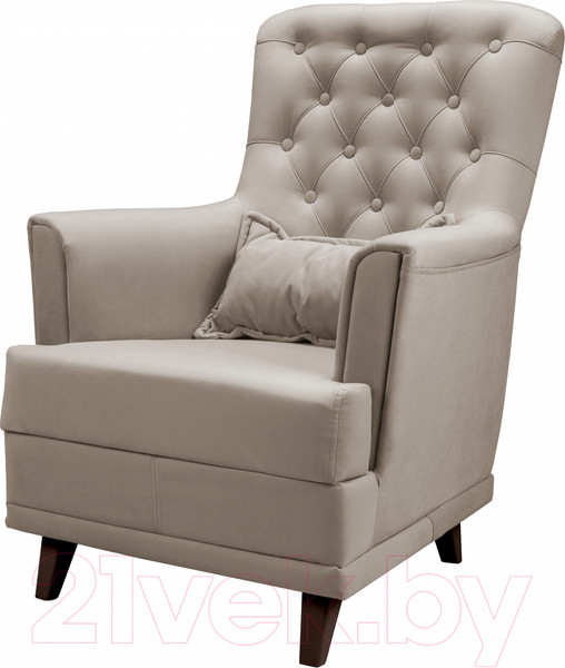 Изображение товара Кресло мягкое Mio Tesoro Каприз (Velutto 18/шоколад)