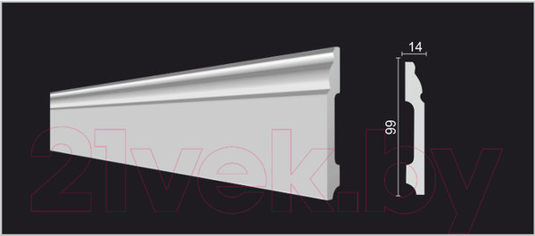 Изображение товара Плинтус Decor-Dizayn DD15 (99x14x2000)