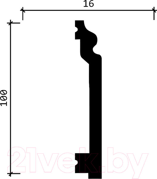 Изображение товара Плинтус Decor-Dizayn DD701 (100x16x2000)
