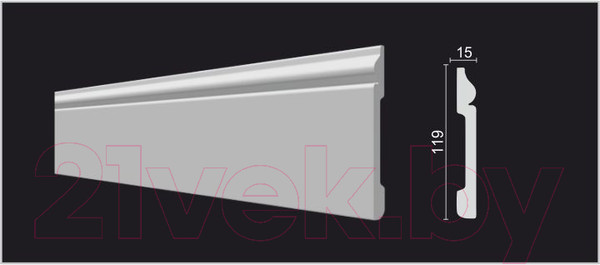 Изображение товара Плинтус Decor-Dizayn DD004 (119x15x2000)