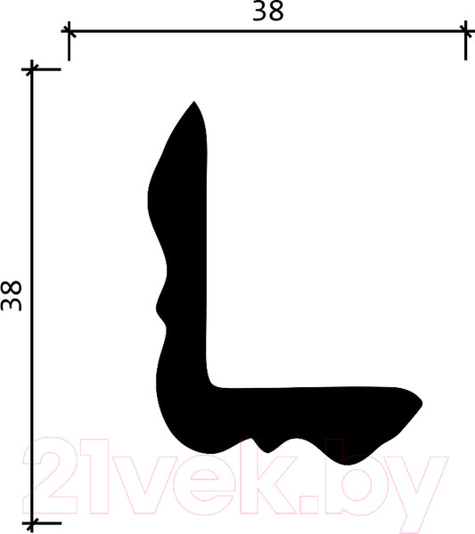 Изображение товара Уголок отделочный Decor-Dizayn DD801 (38x38x2000)