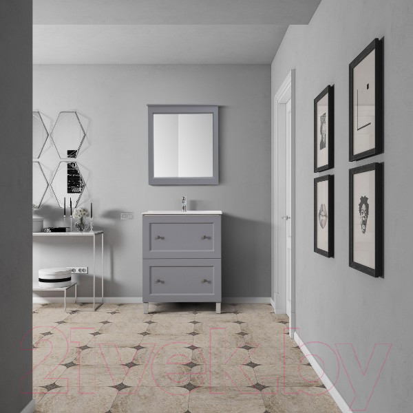 Изображение товара Зеркало Belux Болонья В70 (30, железный серый/матовый)