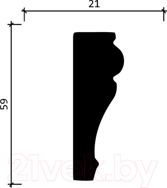 Изображение товара Молдинг Decor-Dizayn 161 A (60x20x2000)