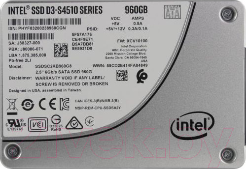 Изображение товара SSD диск Intel D3-S4510 960GB (SSDSC2KB960G801)