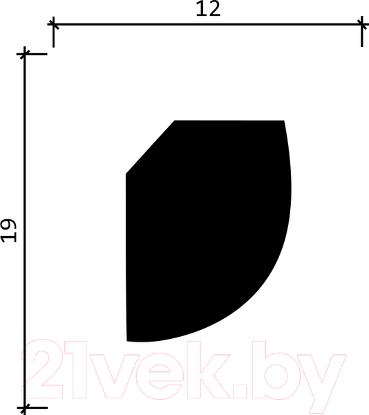 Изображение товара Плинтус потолочный Decor-Dizayn DD02 (19x12x2000)