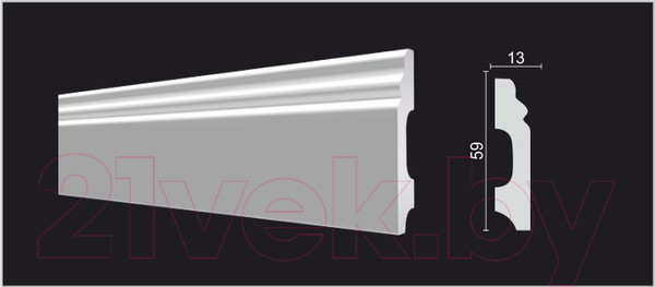 Изображение товара Плинтус Decor-Dizayn DD27 (59x13x2000)