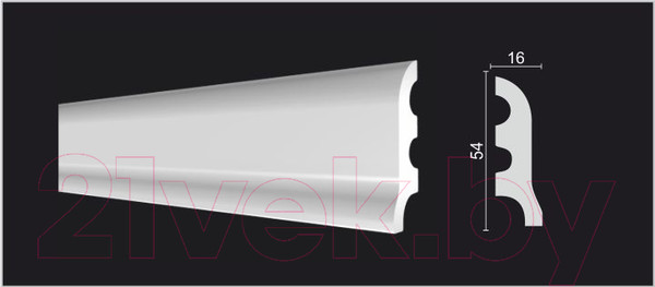 Изображение товара Плинтус Decor-Dizayn DD18 (54x16x2000)