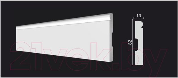 Изображение товара Плинтус Decor-Dizayn DD49 (82x13x2000)