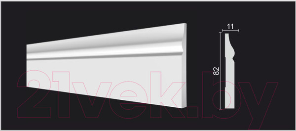 Изображение товара Плинтус Decor-Dizayn DD48 (82x11x2000)