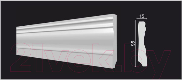 Изображение товара Плинтус Decor-Dizayn 153 A (95x15x2000)