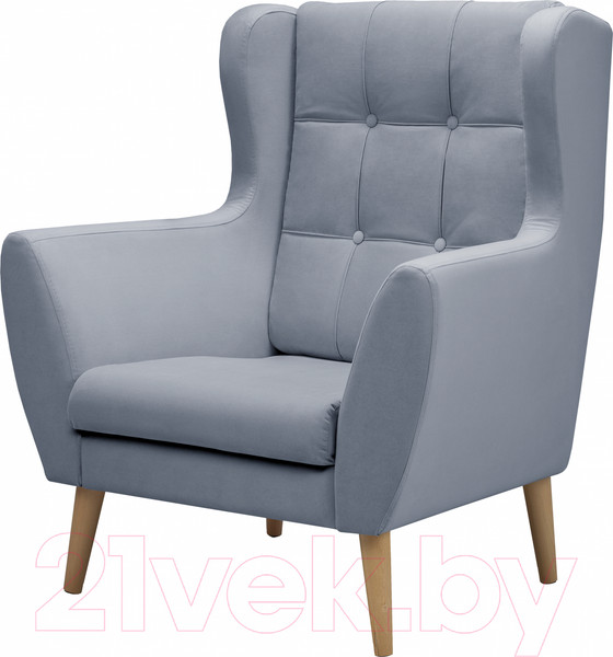 Изображение товара Кресло мягкое Mio Tesoro Фиджи (Velutto 12/натуральное дерево)