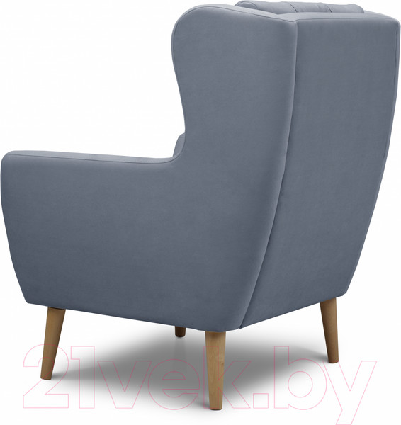 Изображение товара Кресло мягкое Mio Tesoro Фиджи (Velutto 12/натуральное дерево)