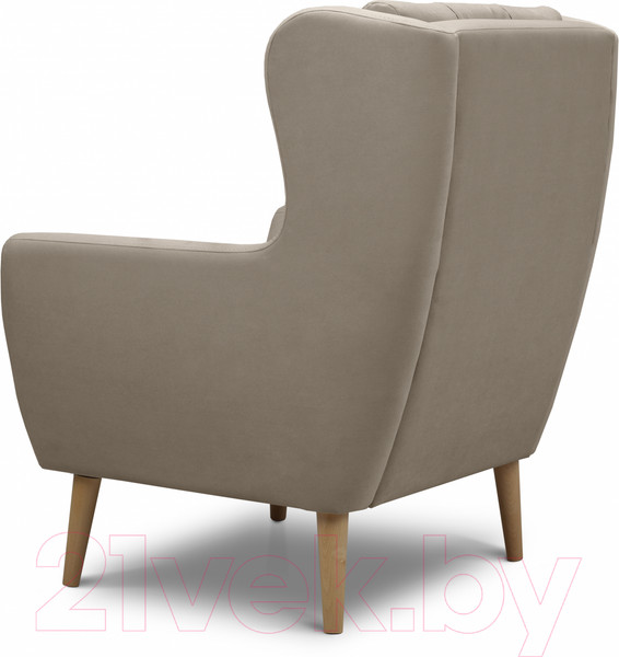 Изображение товара Кресло мягкое Mio Tesoro Фиджи (Velutto 18/натуральное дерево)