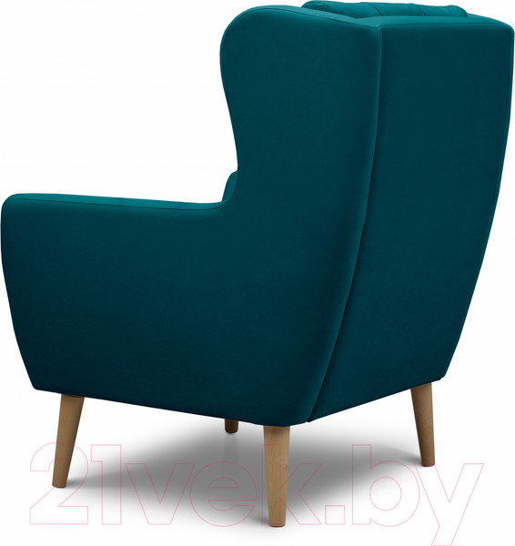 Изображение товара Кресло мягкое Mio Tesoro Фиджи (Velutto 20/натуральное дерево)