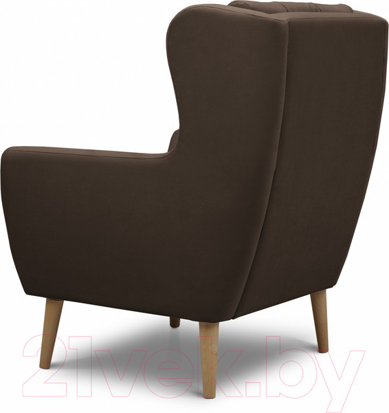 Изображение товара Кресло мягкое Mio Tesoro Фиджи (Velutto 23/натуральное дерево)