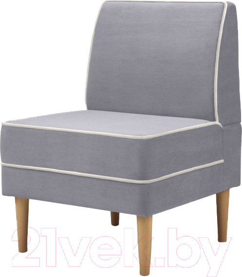 Изображение товара Кресло мягкое Mio Tesoro Бадди 600 (Velutto 12/Velutto 01/натуральное дерево)